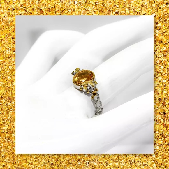 JUST IN🆕 Citrine 925 Silver Gorgeous Ring - Picture 3 of 3